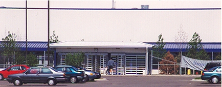 Front gate of the Mack I plant